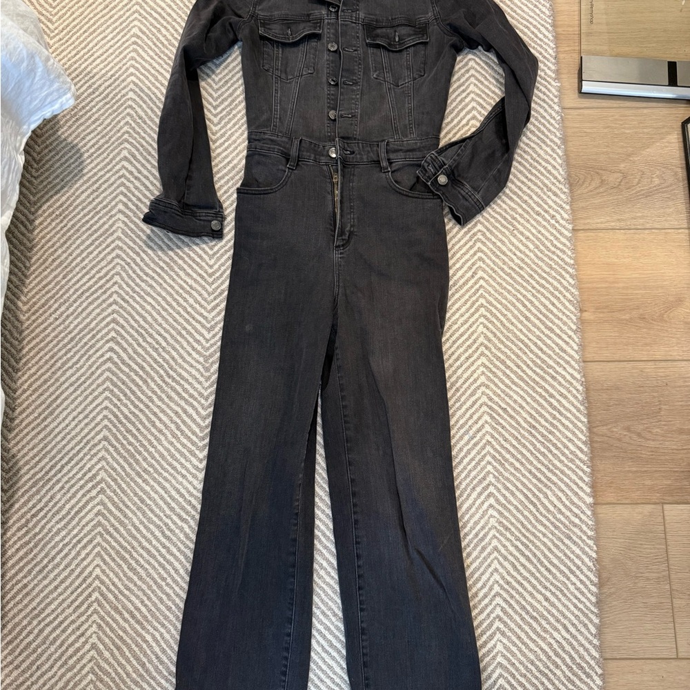 Dynamite Black Denim Overalls Classic Style